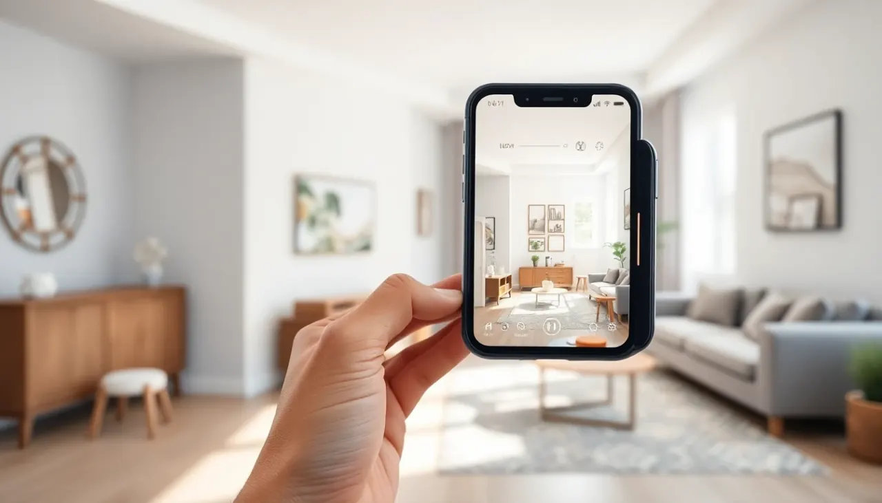 How DecorAI works with room photo upload, style choice, and room redesign result